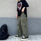 Big-pocket Wide-leg Cargo Pants