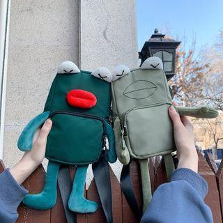 Cartoon Frog Zip Sling Bag