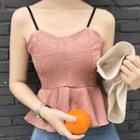 Spaghetti Strap Peplum Top