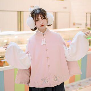 Embroidered Tasseled Cape