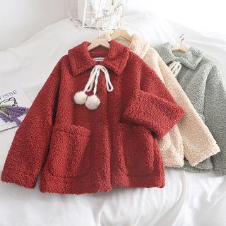 Faux Fur Fleece Zip Jacket