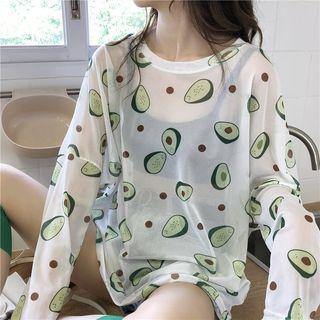 Print Pattern Long-sleeve T-shirt