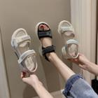 Adhesive Tab Ankle-strap Platform Sandals