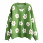 Floral Sweater Green - S