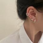 Alloy Hoop Earring 1 Pair - Sivler - One Size