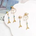 Mermaid Tail Asymmetrical Dangle Earring