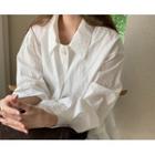 Flap-pocket Sheer Shirt Jacket