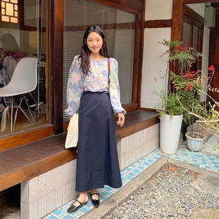 A-line Maxi Wrap Skirt