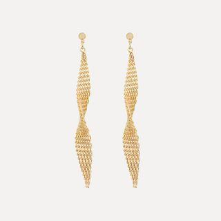Twisted Drop Earring 1 Pair - Gold - One Size
