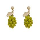 Grapes Resin Dangle Earring 1 Pair - Light Green - One Size