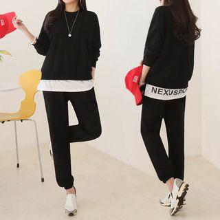 Set: Layered Sweatshirt + Jogger Sweatpants