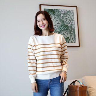 Boatneck Marine Stripe Sweater