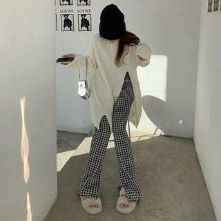 Side-slit Oversized Sweater / Straight Leg Pants