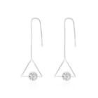 Simple Triangle Earrings Silver - One Size