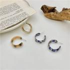Leopard Print Half-hoop Earring
