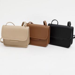 Pleather Flap Shoulder Bag