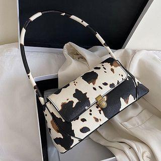Giraffe Print Shoulder Bag Black & White - One Size