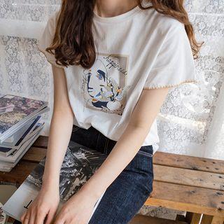 Stitch-trim Printed T-shirt