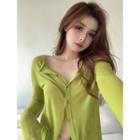 Button-up Light T-shirt Green - One Size