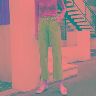 Frayed Hem Straight Leg Jeans