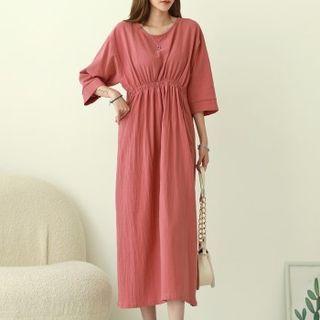 Shirred Long Cotton Dress