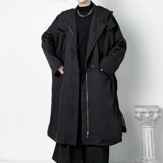 Slit Oversized Hooded Jacket