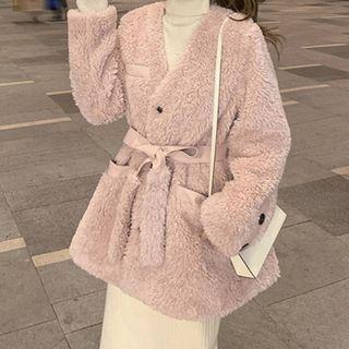 Fluffy Button-up Coat