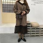 Houndstooth V-neck Pullover Dress
