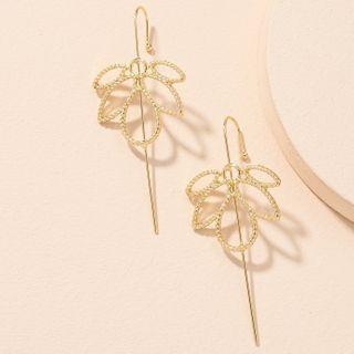 Leaf Alloy Earring 1 Pair - Gold - One Size