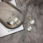 Heart Pearl Drop Earrings