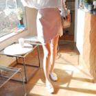 Zip-front Asymmetric Mini Skirt
