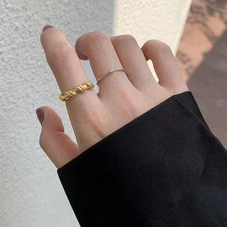 Polished / Knot Alloy Open Ring (various Designs)