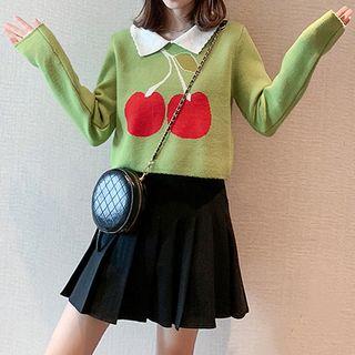 Cherry Cropped Sweater