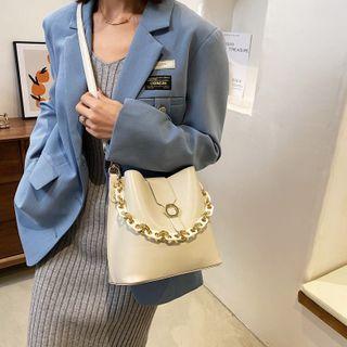 Acrylic Chain Crossbody Bucket Bag
