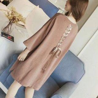 Lace-back Sweater Dress