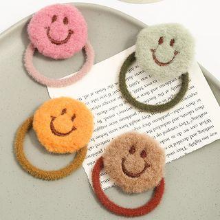 Chenille Smiley Hair Tie