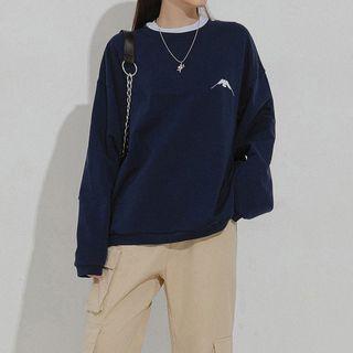 Fuji-mountain Round-neck Pullover