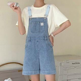 Retro Wide Leg Denim Jumper Shorts