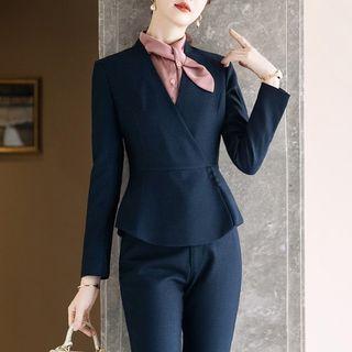 Double-breasted Blazer / Mini Skirt / Dress Pants / Set