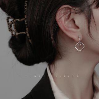 Square Sterling Silver Dangle Earring