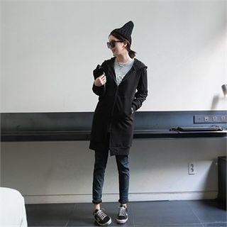 Coral-fleece Lined Long Hoodie