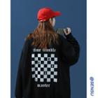 Checkboard Print Sweatshirt