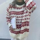 Patterned Perforated Sweater