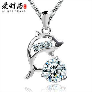Dolphin Rhinestone Pendant