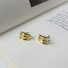 925 Sterling Silver Layered Earring As Shown In Figure - One Size