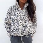 Zip Leopard Pullover