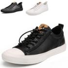 Faux Leather Zip-up Sneakers