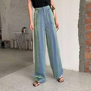 Iridescent Wide-leg Pants