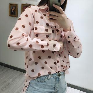Asymmetric Dotted Blouse