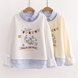 Plane Print Pullover